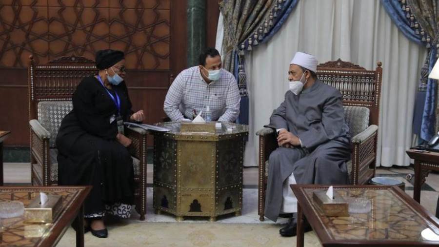 شيخ الأزهر ووزيرة البيئة والمياه بالكونغو