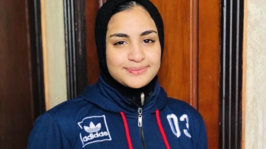 شيماء عاطف لاعبة منتخب المصارعة