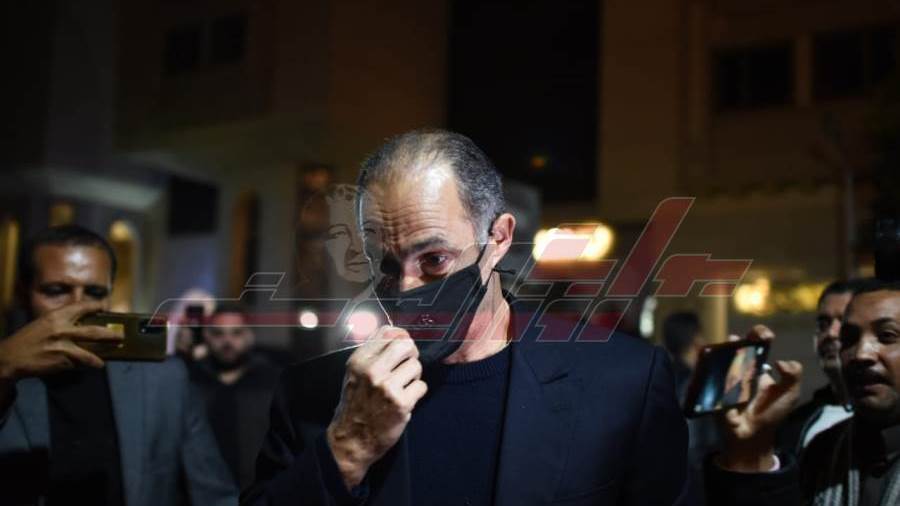 جمال مبارك في عزاء مفيد فوزي