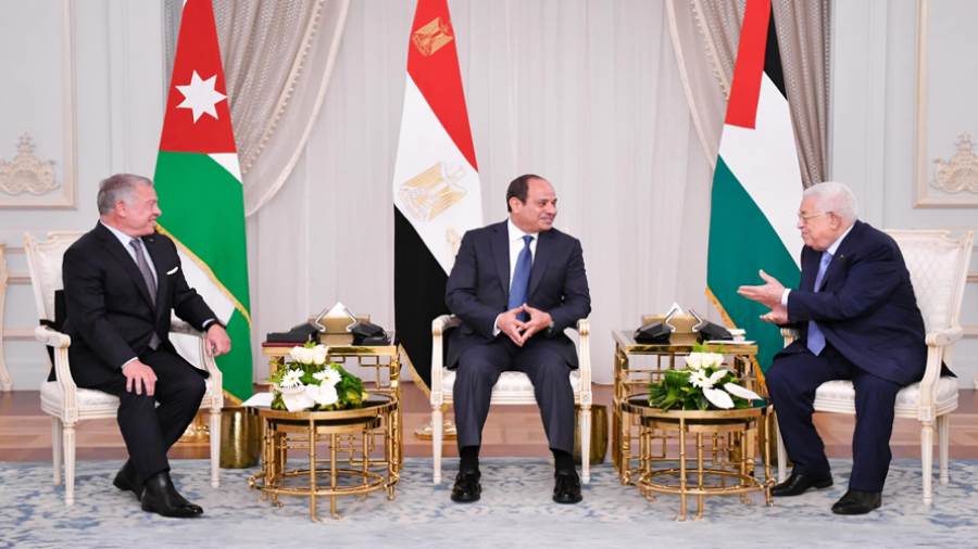 قمة ثلاثية للرئيس عبد الفتاح السيسي والرئيس الفلسطيني محمود عباس والعاهل الأردني الملك عبد الله