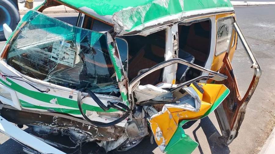 حادث تصادم مروع بطريق دمنهور زاوية