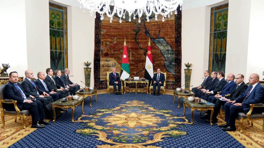 الرئيس السيسى وعاهل الأردن يعقدان جلستى مباحثات بالقاهرة