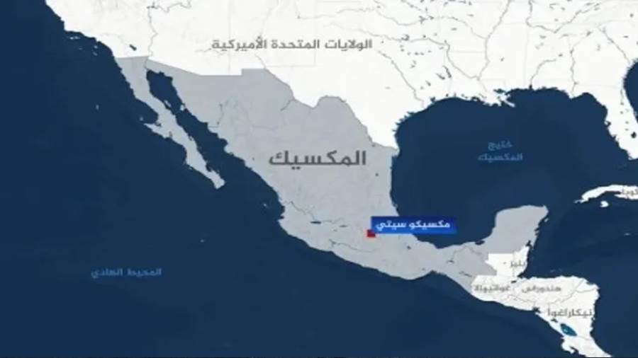 خريطة تظهر دول أمريكا الوسطي