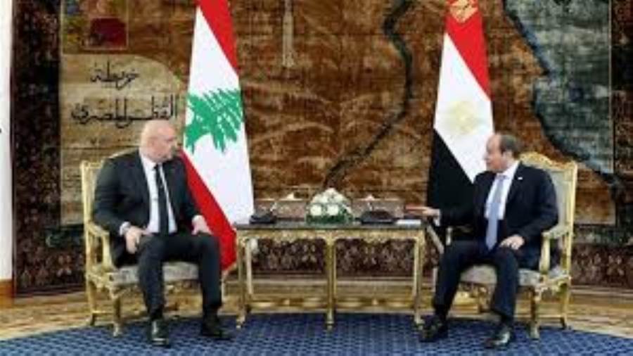 الرئيس السيسي والرئيس اللبناني
