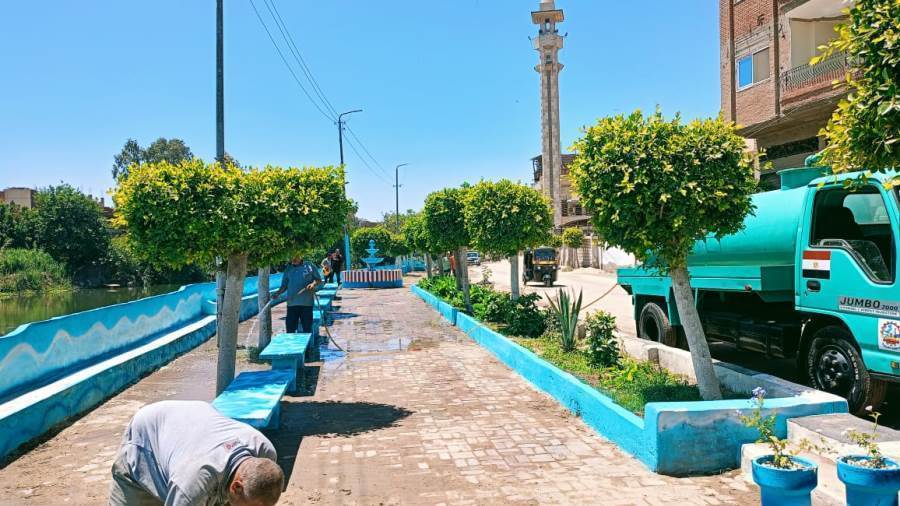 جانب من أعمال التميل بقرية الدلجمون بكفرالزيات