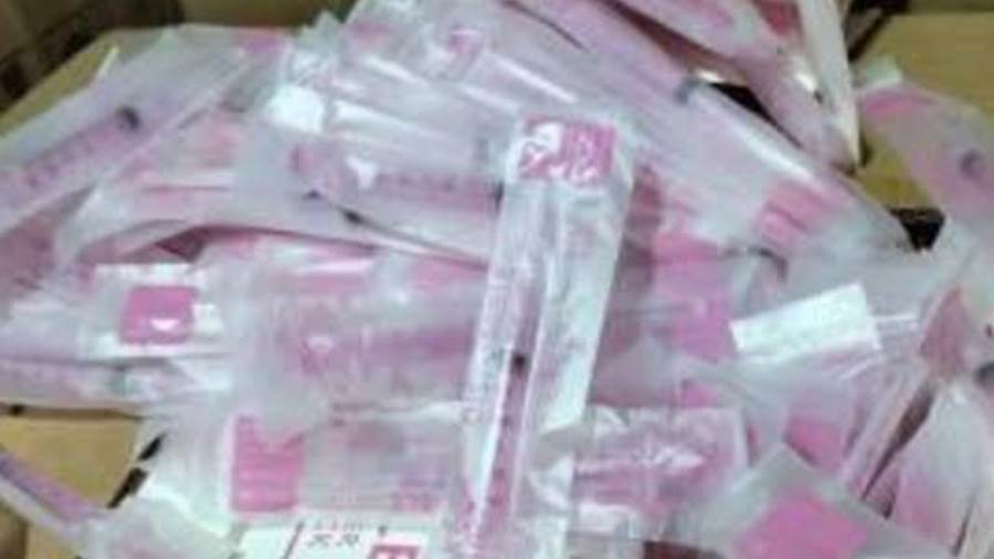 جانب من مضبوطات حملة التموين بقطور فى الغربية