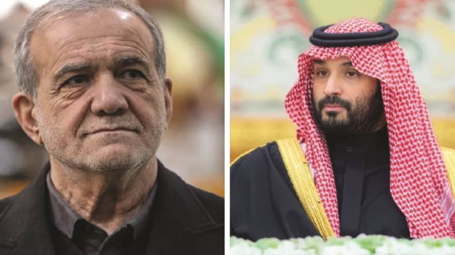 في اتصال هاتفي مع الرئيس الإيراني.. ولي العهد يؤكد إدانة المملكة للاعتداءات الإسرائيلية التي تمس سيادة وأمن إيران في اتصال هاتفي مع الرئيس الإيراني.. ولي العهد يؤكد إدانة المملكة للاعتداءات الإسرائيلية التي تمس سيادة وأمن إيران