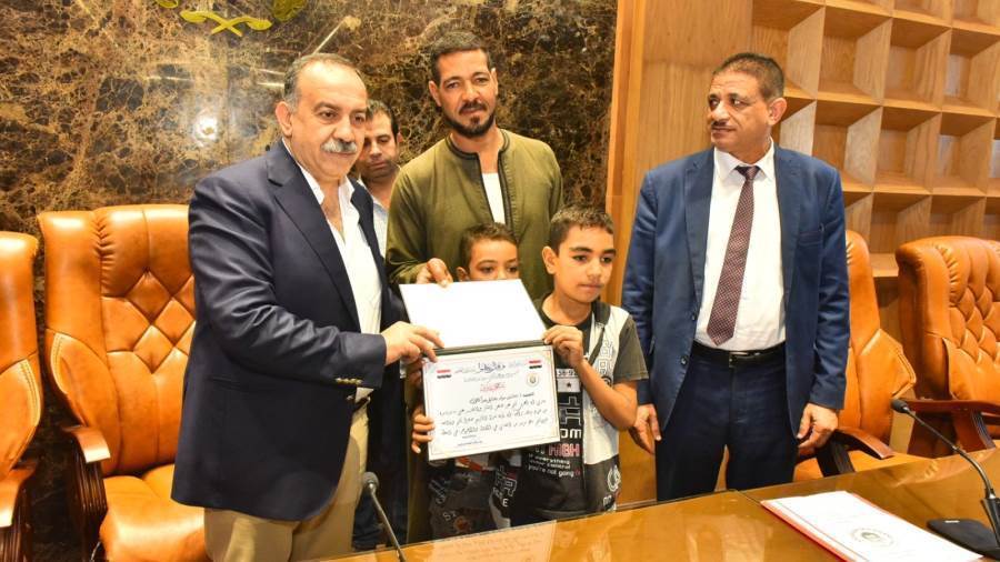 جانب من التكريم ميخائيل بحضور أولاده