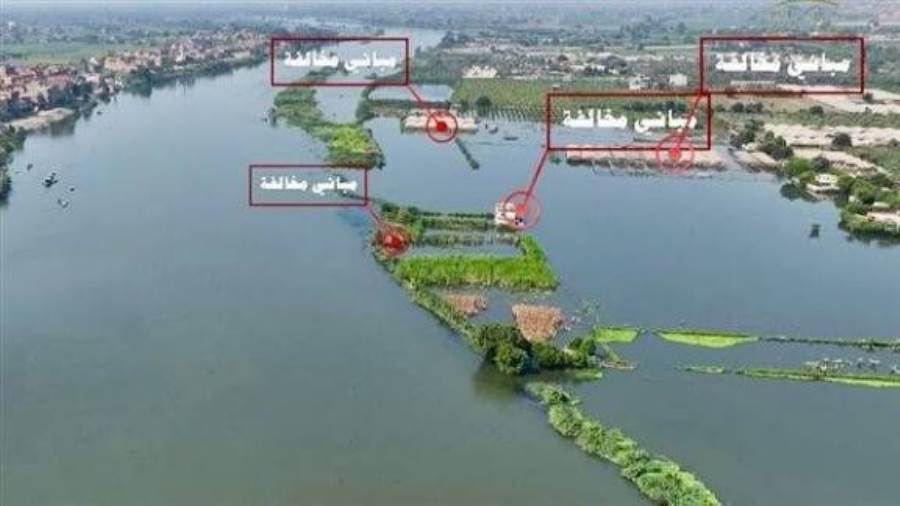 مباني مخالفة في مجرى النيل