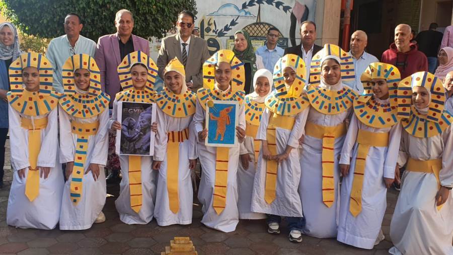 جانب من الفعاليات لاحتفال طلاب الغربية بافتتاح المتحف الكبير