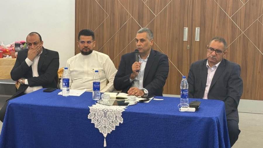 السفير المصري في نيجيريا خلال لقاء الجالية المصرية