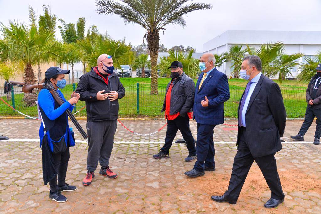 سفير مصر بالمغرب يزور بعثة منتخب الرماية 