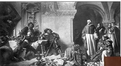  قام هنري الثامن بحل النظام الرهباني في بريطانيا ، وهو تذكير غير مرحب به للكنيسة الكاثوليكية الرومانية بعد انفصال إنجلترا عن البابا، والاستيلاء على الثروة والأراضي التي حصلت عليها الأديرة 