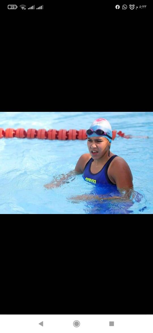 فاطمة الصاوي تتوج بذهبية بطولة الجمهورية والبطولة الوطنية للسباحة لذوي الهمم