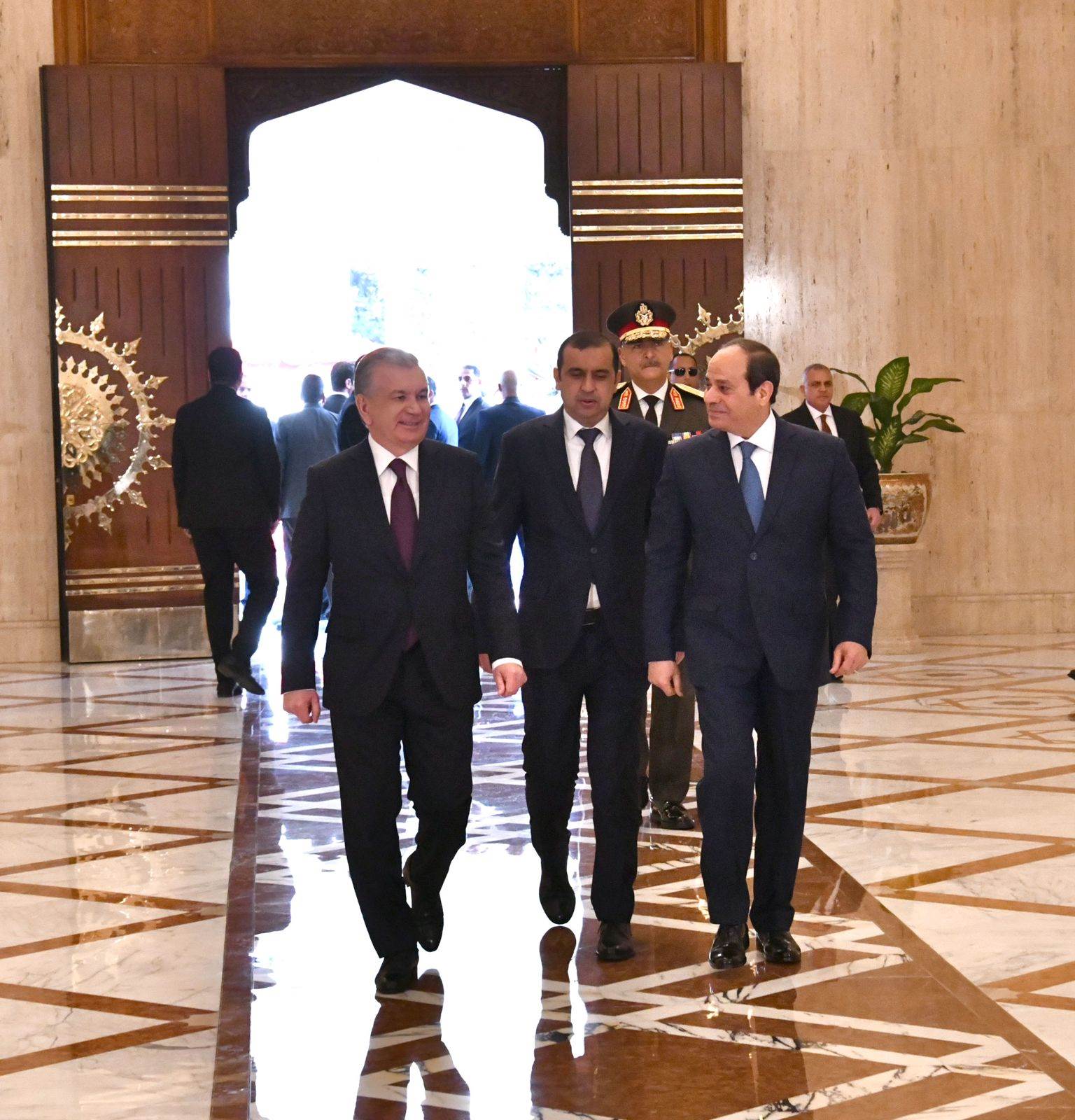  الرئيس عبدالفتاح السيسي ورئيس أوزباكستان شوكت ميرضيائيف