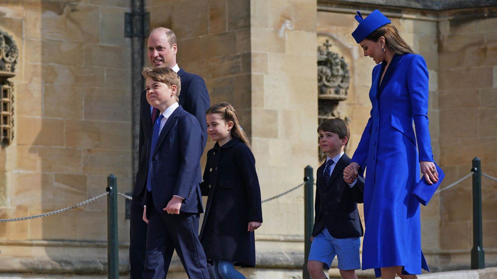 أمير وأميرة ويلز مع الأمير جورج والأميرة شارلوت والأمير لويس