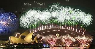 احتفالات ليلة رأس السنة في سيدني، أستراليا.
