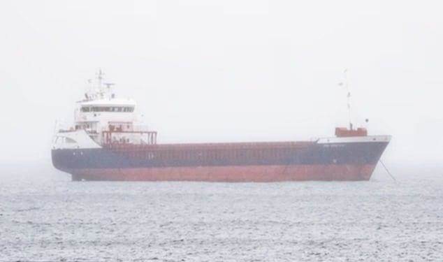 ظهرت سفينة حاويات عبر ضباب البحر قبالة نيولين. على الرغم من عدم وجود أي إشارة إلى ارتباطها بتهريب المخدرات، إلا أن سفنًا كهذه استُخدمت لنقل المخدرات إلى المياه البريطانية.