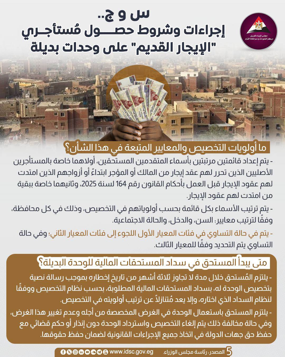إجراءات وشروط حصول مُستأجري "الإيجار القديم" على وحدات بديلة