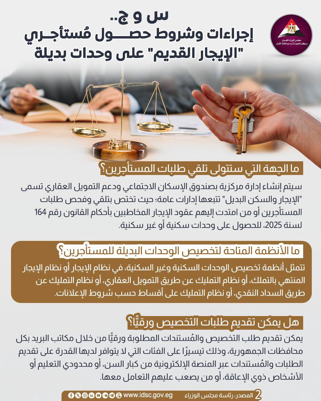 الإجراءات والشروط للمستأجر "الإيجار القديم" على وحدات بديلة