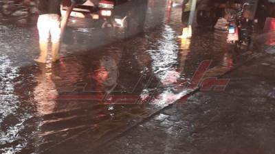 بالصور.. أمطار غزيرة وبرق ورعد بأنحاء القليوبية