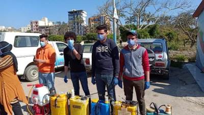 حملات مكبرة لتعقيم مدينة بلطيم بـ " كفرالشيخ "