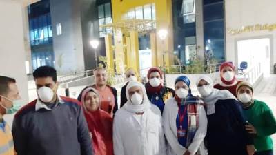 بالصور...شفاء حالتين وخروجهما من الحجر الصحي بالاسكندرية