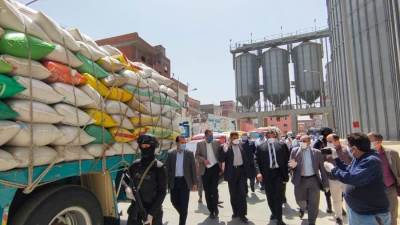 اللواء هشام آمنة يفتتح موسم توريد القمح ويتفقد الصوامع بالبحيرة