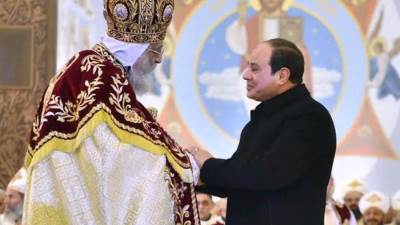 عاجل.. البابا تواضروس يرسل برقية تهنئة للرئيس السيسي