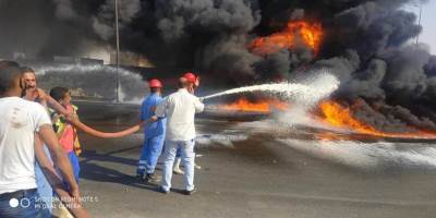 عاجل.. السيطرة على حريق خط بترول طريق الإسماعيلية