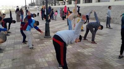 تنفيذ مشروع رياضى بالأحياء السكنية للتشجيع على الرياضة بسوهاج (صور)