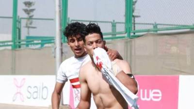 عاشور وعيد يشاركان في تدريبات الزمالك