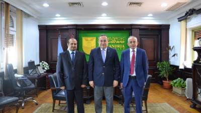 "قنصوة" يستقبل قنصل المملكة العربية السعودية بالإسكندرية