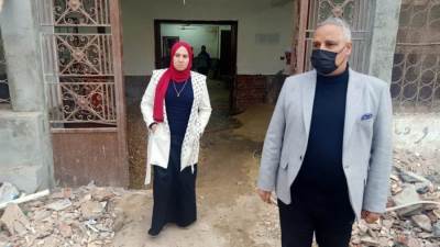 "الصبروط" يتابع الأعمال الإنشائية بمراكز شباب "حياة كريمة" بشبين القناطر 