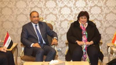 وزيرة الثقافة تلتقي نظيرها العراقي لبحث سبل التعاون الثقافي بين البلدين