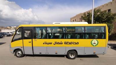 شمال سيناء تدشن خطوط سير الأتوبيسات الجديدة لخدمة وسط سيناء