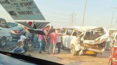 مصرع شخص وإصابة آخر في انقلاب سيارة بالطريق الزراعي بـ"قليوب"