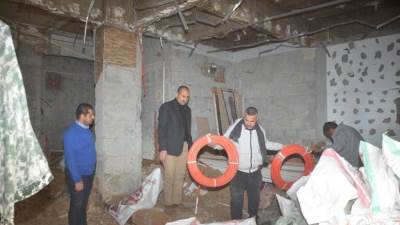 إيقاف بناء مخالف ضمن مواجهة التعديات ومخالفات البناء "في المهد" ببنى سويف