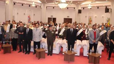 قيادات المصريين الأحرار السويس تتسلم درع تخرج الدفعة (57) لأكاديمية ناصر العسكرية