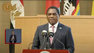 عاجل| رئيس زامبيا: الرئيس السيسي حقق إنجازات ملموسة خلال رئاسة مصر لـ"الكوميسا" وأشكره على ذلك