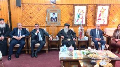 الوزراء يهنئون الأنبا باخوميوس مطران البحيرة بعيد الميلاد المجيد