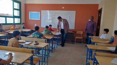 وكيل "تعليم الغربية" يتفقد امتحانات النقل في لجان مدارس زفتى