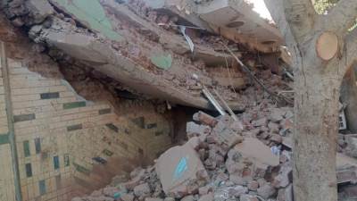 مصرع 5 وإصابة 7 في حادث انهيار منزل بأسيوط..بالأسماء