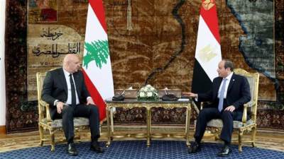 جلسة مباحثات موسعة بين الرئيس السيسي ونظيره اللبناني