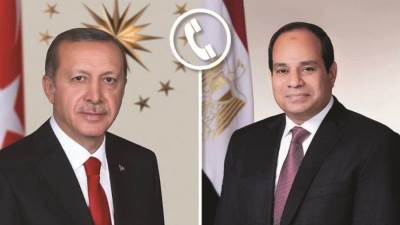 تلقى السيد الرئيس عبد الفتاح السيسي، اليوم، اتصالاً هاتفياً من الرئيس التركي "رجب طيب أردوغان".