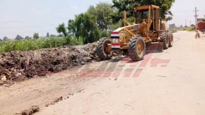 رفع كفاءة طريق "بلشاشة" حفاظًا على سلامة مواطني كفر الشيخ