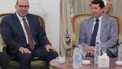 ياسر إدريس يشكر وزير الرياضة فى اجتماع التنسيق المشترك 