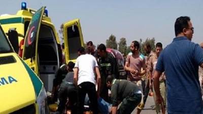 إصابة 4 أشخاص في حادث تصادم بالطريق الزراعي بأسوان