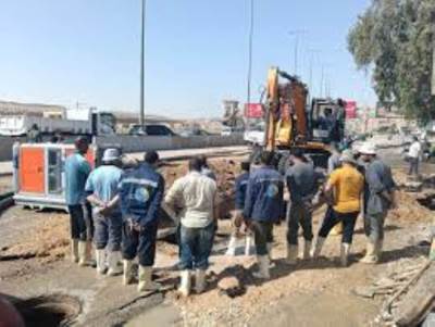 محافظ الجيزة يوجه بسرعة إصلاح الكسر المفاجئ بخط طرد محطة الطالبية