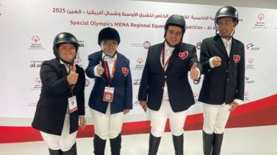 البعثة المصرية للفروسية تضيف ميداليتين جديدتين في الركوب الإنجليزي بإقليمية العين 2025